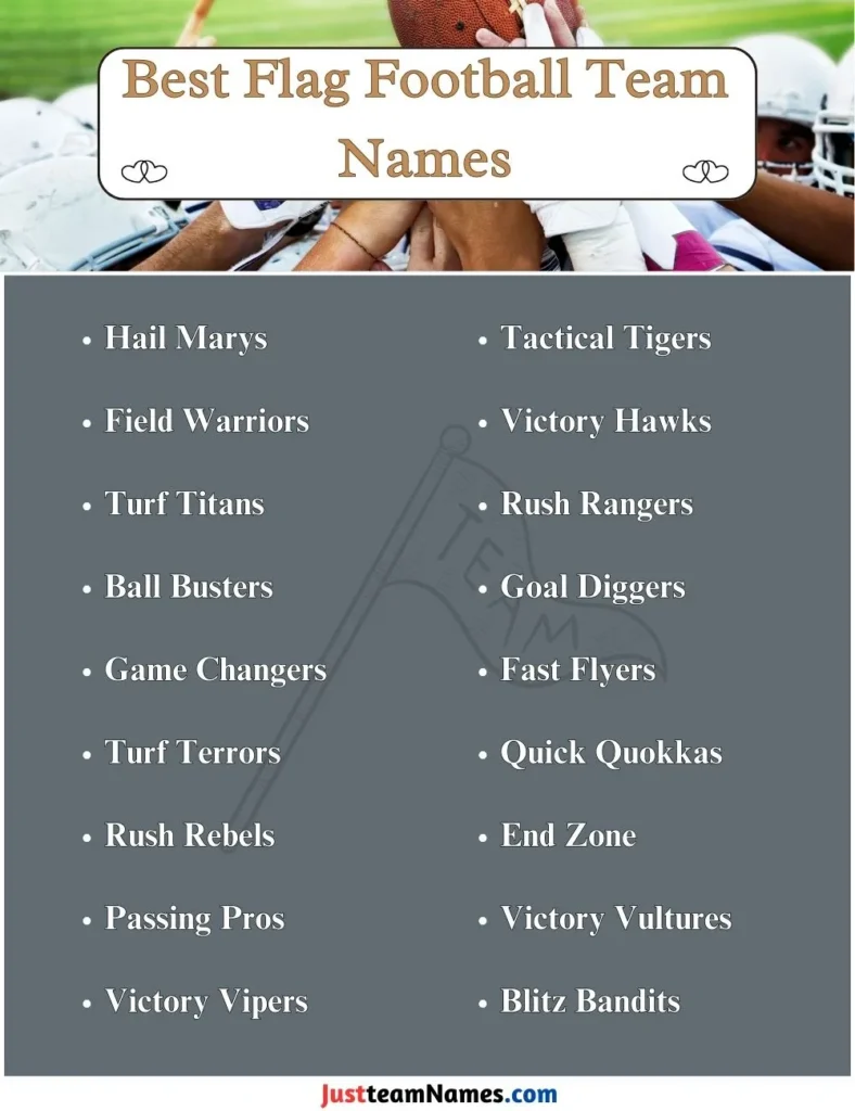 Best Flag Football Team Names