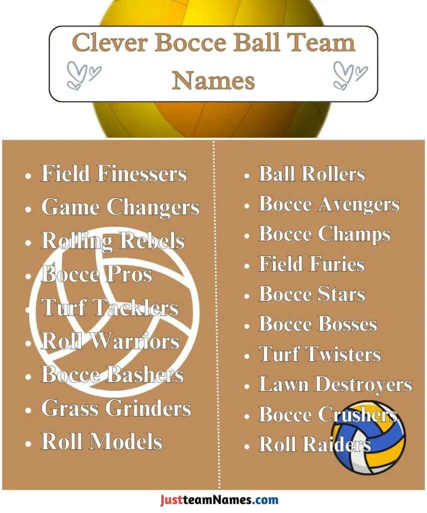 Clever Bocce Ball Team Names