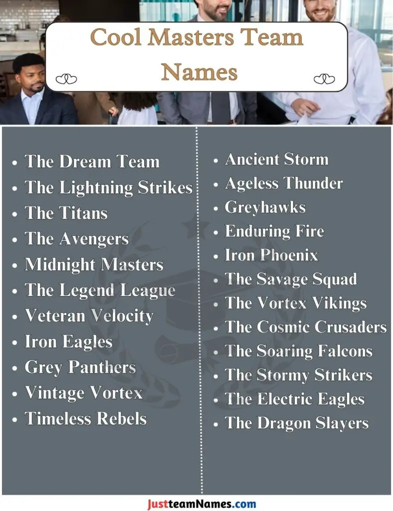 Cool Masters Team Names