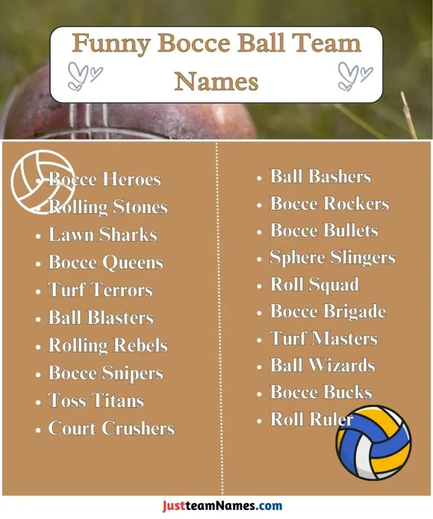 Funny Bocce Ball Team Names 