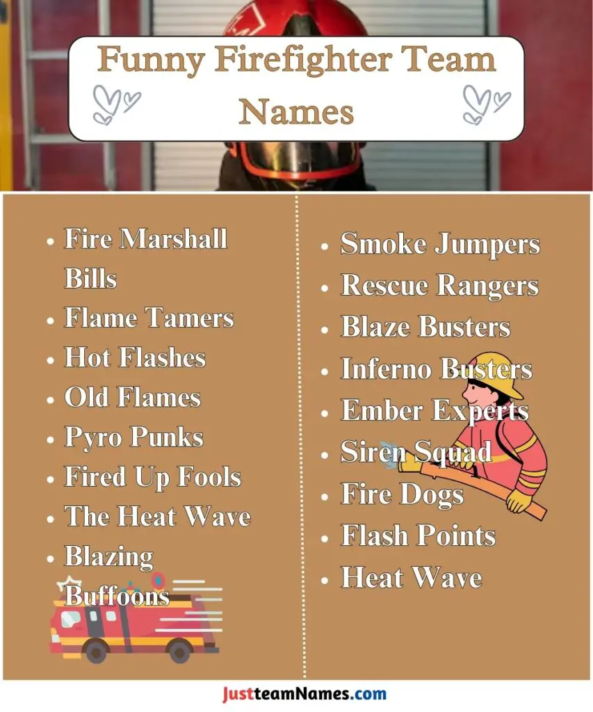 Funny Firefighter Team Names