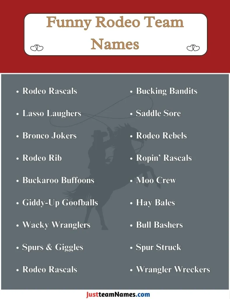 Funny Rodeo Team Names