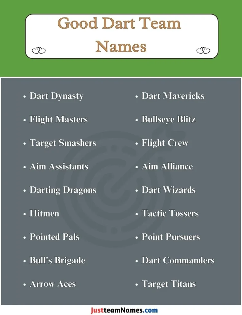 Good Dart Team Names