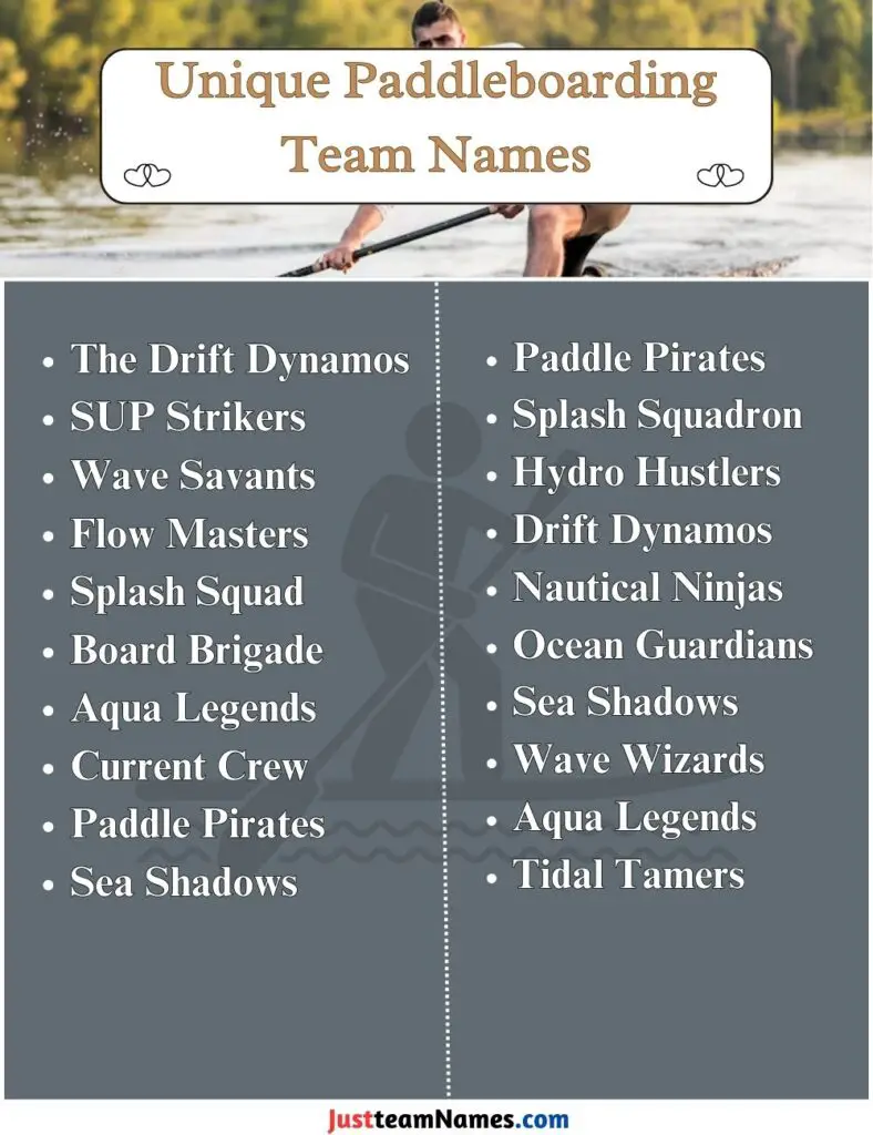 Unique Paddleboarding Team Names